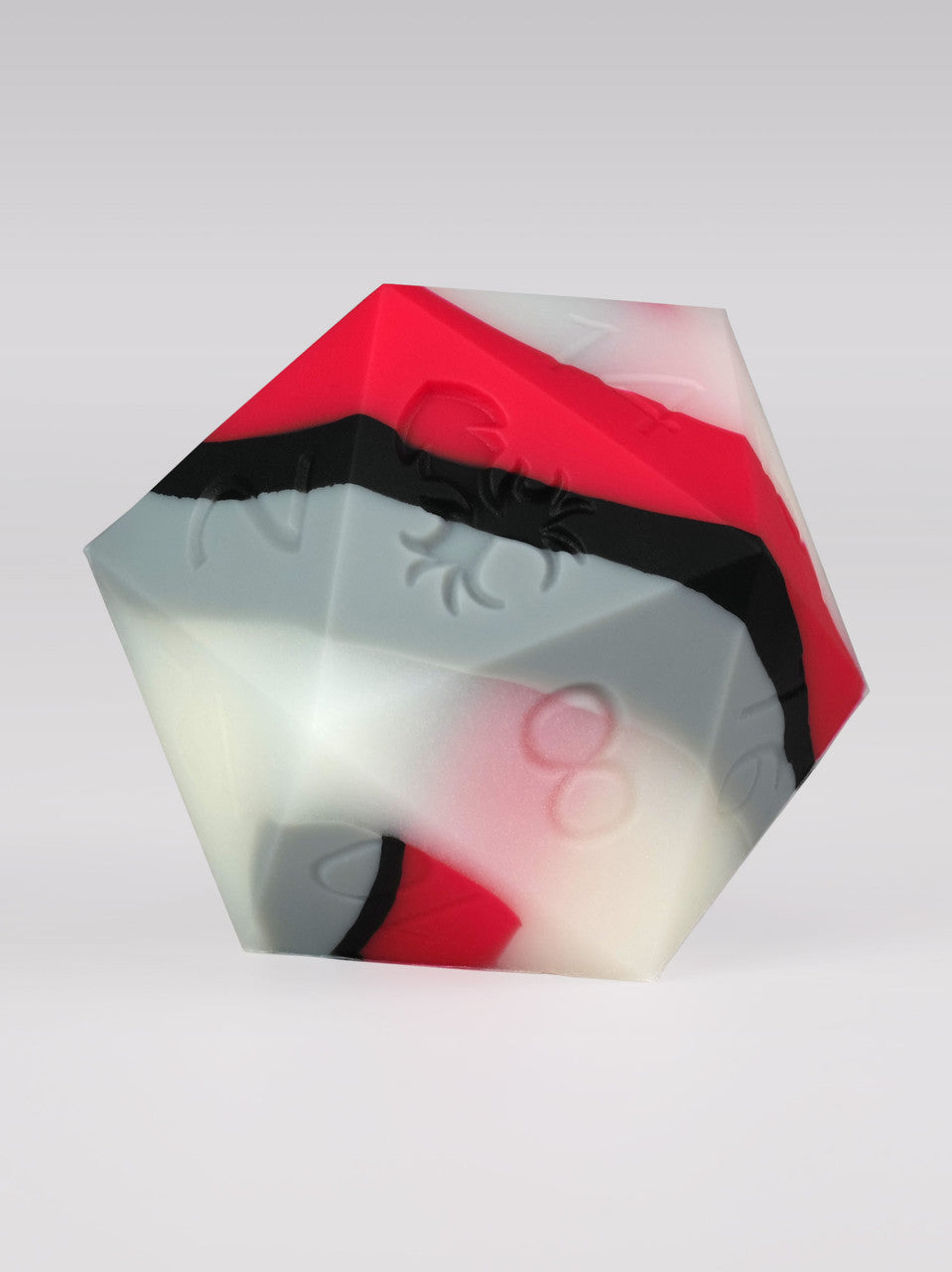 Red/Grey Glow in the Dark 50mm Silicone D20